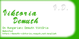 viktoria demuth business card